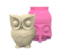 BYUTFA Soporte para bolígrafo de búho, macetas, moldes de Silicona, Molde de Resina epoxi, Molde para macetero suculento para portavelas, moldes para jarrones