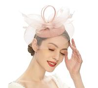 BYUTFA Tocado Elegante Sombrero Pastillero para Mujer Cóctel Té Fiesta Sombreros Exquisito Tocado Francés para Boda