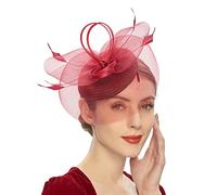 BYUTFA Tocado Elegante Sombrero Pastillero para Mujer Cóctel Té Fiesta Sombreros Exquisito Tocado Francés para Boda
