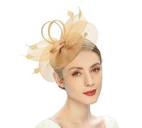 BYUTFA Tocado Elegante Sombrero Pastillero para Mujer Cóctel Té Fiesta Sombreros Exquisito Tocado Francés para Boda