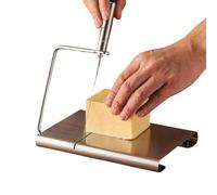 BYUWFGF Cortador de queso, cortador de queso multiusos con tabla y 5 cables, cortador de queso de acero inoxidable para mantequilla, salchichas, frutas, utensilio de cocina, apto para lavavajillas