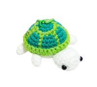 BYVUTE Llaveros de tortuga de ganchillo, lindo llavero de punto con animales de tortuga, adornos de lana tejida a mano, regalo para cumpleaños de mujeres, Verde, 8 x 10 cm