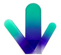 Bywabeé Etched Crystal Glass Nail File Set, Pedicure Files, Green/Blue, Small, Medium, 3 Piece