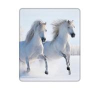 BYwenhopnbs Alfombrilla de ratón Cuadrada con Borde Cosido de Caballos raros al Galope, 10 y 12 Pulgadas