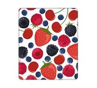 BYwenhopnbs Alfombrilla de ratón Cuadrada con Borde Cosido, diseño de Bayas maduras y frambuesas, 10 y 12 Pulgadas