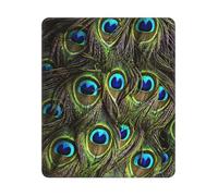 BYwenhopnbs Alfombrilla de ratón Cuadrada con Borde Cosido, diseño de Pavo Real Fresco, 10 y 12 Pulgadas