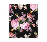 BYwenhopnbs Alfombrilla de ratón Cuadrada con Borde Cosido, diseño Vintage de Rosas Rosadas en la Naturaleza, 10 y 12 Pulgadas