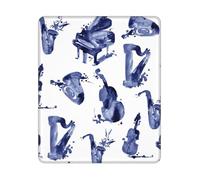 BYwenhopnbs Alfombrilla de ratón Cuadrada con Borde Cosido para saxofón, Piano, Violonchelo y bajo de Blues, 25 y 30 cm