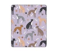 BYwenhopnbs Alfombrilla de ratón Cuadrada con diseño de Huesos y Patas de Galgo Italiano, Borde Cosido, 25 y 30 cm