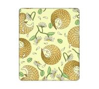 BYwenhopnbs Alfombrilla de ratón Cuadrada con diseño de pangolines y Margaritas con Borde Cosido de 25 y 30 cm