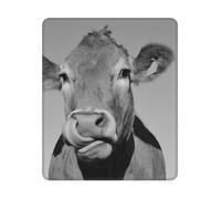 BYwenhopnbs Alfombrilla de ratón Cuadrada con diseño de Vaca Divertida (2), Borde Cosido, 10 y 12 Pulgadas