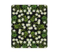 BYwenhopnbs Alfombrilla de ratón Cuadrada con diseño Floral de Edelweiss Alpino Suizo, Bordes cosidos, 25 y 30 cm