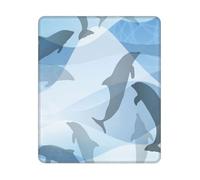 BYwenhopnbs Alfombrilla de ratón Cuadrada con Silueta de pez delfín y Borde Cosido, 10 y 12 Pulgadas