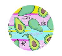 BYwenhopnbs Alfombrilla de ratón Redonda con Dibujo a Mano de Aguacate, diseño de Borde Cosido de 8 x 8 Pulgadas