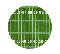 BYwenhopnbs Alfombrilla de ratón Redonda con diseño de Campo de fútbol y Borde Cosido de 8 x 8 Pulgadas