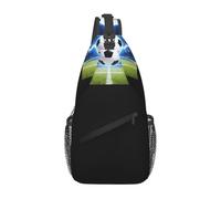 BYwenhopnbs Balón de fútbol en el centro del campo de fútbol. Bolso bandolera para hombre, pequeño, para viajes, para llevar al hombro o como mochila.