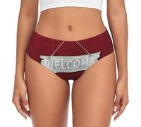 BYwenhopnbs Bienvenidos Amigos, Navidad, Calzoncillos de Soporte para Mujer, Bolsa, Ropa Interior cómoda y Suave para Mujeres.