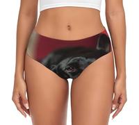 BYwenhopnbs Black Labrador Retriever Pets Bokeh Black Dogs, calzoncillos de apoyo para mujer, ropa interior cómoda y suave para mujer, multicolor, M