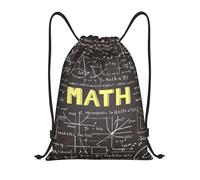 BYwenhopnbs Bolsa con cordón para matemáticas escolares, mochila ligera para gimnasio para hombres y mujeres.