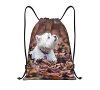 BYwenhopnbs Bolsa con cordón Westie Bokeh West Highland White Terrier Dogs Bolsa de gimnasio ligera para hombres y mujeres