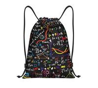 BYwenhopnbs Bolsa con cordón y estampado de fórmulas matemáticas coloridas, mochila ligera para gimnasio para hombres y mujeres.
