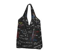 BYwenhopnbs Bolsa plegable con fórmulas y ecuaciones matemáticas, impermeable y reutilizable para compras y viajes.