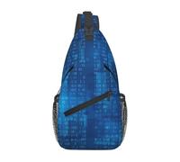 BYwenhopnbs Bolso bandolera pequeño azul para hombre con diseño de código binario de programador.