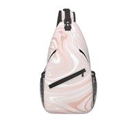 BYwenhopnbs Bolso bandolera pequeño de viaje con delicado mármol rosa e imitación de oro rosa para hombre.