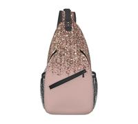 BYwenhopnbs Bolso bandolera pequeño GlamSling para hombre, color topo, rosa rubor, bronce rosado, oro brillante, mochila de viaje.
