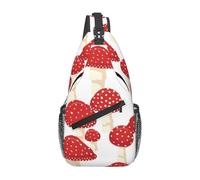 BYwenhopnbs Bolso bandolera pequeño para hombre con diseño de setas amanita muscaria y champiñones rojos. Mochila pequeña de viaje.