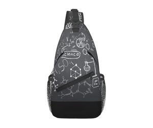 BYwenhopnbs Bolso bandolera pequeño para hombre con estampado de dibujo científico escrito a mano. Mochila de viaje.