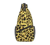 BYwenhopnbs Bolso bandolera pequeño para hombre con estampado de leopardo amarillo y estampado de guepardo. Mochila de viaje.