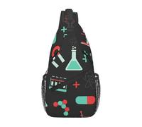 BYwenhopnbs Bolso bandolera pequeño para hombre con estampados de química verde y ciencia. Mochila de viaje.
