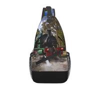 BYwenhopnbs Bolso bandolera pequeño para hombre con forma de locomotora de vapor. Mochila de viaje pequeña.