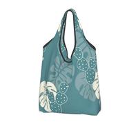 BYwenhopnbs Bolso de mano plegable de lujo con estampado de hojas bonitas, impermeable y reutilizable para compras y viajes.