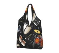 BYwenhopnbs Bolso plegable Rock Drum, impermeable y reutilizable para compras y viajes.