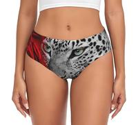 BYwenhopnbs Braguitas de Soporte con Estampado de Leopardo y Rosa roja para Mujer, Ropa Interior Suave y cómoda.