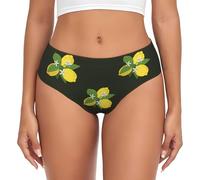 BYwenhopnbs Braguitas de Soporte para Mujer, Color Negro, con diseño de limón y Ramo de Lirios, cómodas y Suaves.
