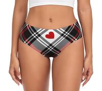 BYwenhopnbs Braguitas de Soporte para Mujer con diseño de Corazones a Cuadros de San Valentín, Ropa Interior Suave y cómoda.