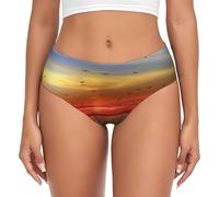 BYwenhopnbs Braguitas de Soporte para Mujer con Estampado de Campo de Amapolas Rojas al Atardecer, cómodas y Suaves.