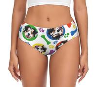 BYwenhopnbs Colorido y juguetón pastor australiano, calzoncillos de apoyo para mujer, ropa interior cómoda y suave para mujer, multicolor, XXL