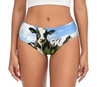 BYwenhopnbs Comer vacas en pastos de verano, calzoncillos de apoyo para mujer, ropa interior cómoda y suave para mujer, multicolor, S