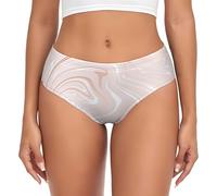 BYwenhopnbs Delicado mármol rosa de mármol con imitación de oro rosa, calzoncillos de apoyo para mujer, ropa interior cómoda y suave para mujer, multicolor, XL