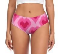 BYwenhopnbs Estilo étnico con corazones dibujados a mano, calzoncillos de apoyo para mujer, ropa interior cómoda y suave para mujer, multicolor, M