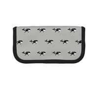 BYwenhopnbs Estuche de Lona con diseño de Orca y Ballena sin Costuras, de Gran Capacidad, Organizador para lápices, Ideal para niñas.