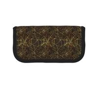 BYwenhopnbs Estuche de Lona con diseño de telaraña Dorada, de Gran Capacidad, Organizador para lápices y lápices, para niñas.