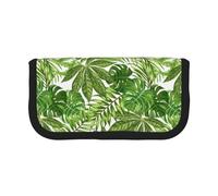 BYwenhopnbs Estuche de Lona con Hojas Tropicales, Palmeras exóticas y Selva, de Gran Capacidad, Organizador para lápices, para niñas.