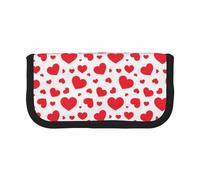BYwenhopnbs Estuche de Lona de Gran Capacidad con diseño de corazón disperso para niñas.