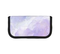 BYwenhopnbs Estuche de Lona de Gran Capacidad con diseño de mármol Morado Pastel líquido, Organizador para lápices y lápices para niñas.