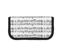 BYwenhopnbs Estuche de Lona de Gran Capacidad con diseño de Notas Musicales en la Clave, Organizador para lápices y lápices para niñas.